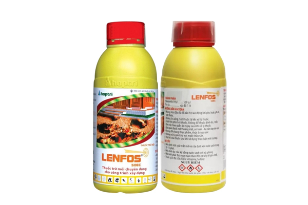 Diệt Mối Tuấn Thành sử dụng thuốc Lenfos 50EC chính hãng, an toàn khi xử lý mối mọt