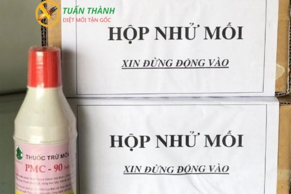 Bộ dụng cụ hộp nhử mối kết hợp thuốc diệt mối PMC 90 đặc trị tận gốc